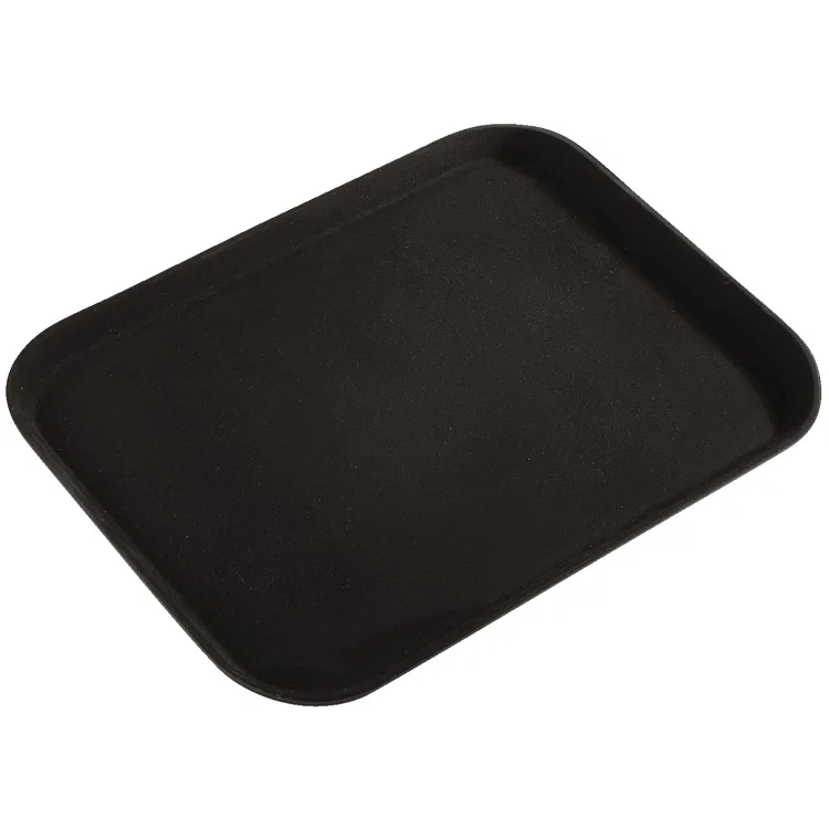 Vassoio Antiscivolo con Grip per Bar – Colore Nero, Disponibile Rotondo o Rettangolare