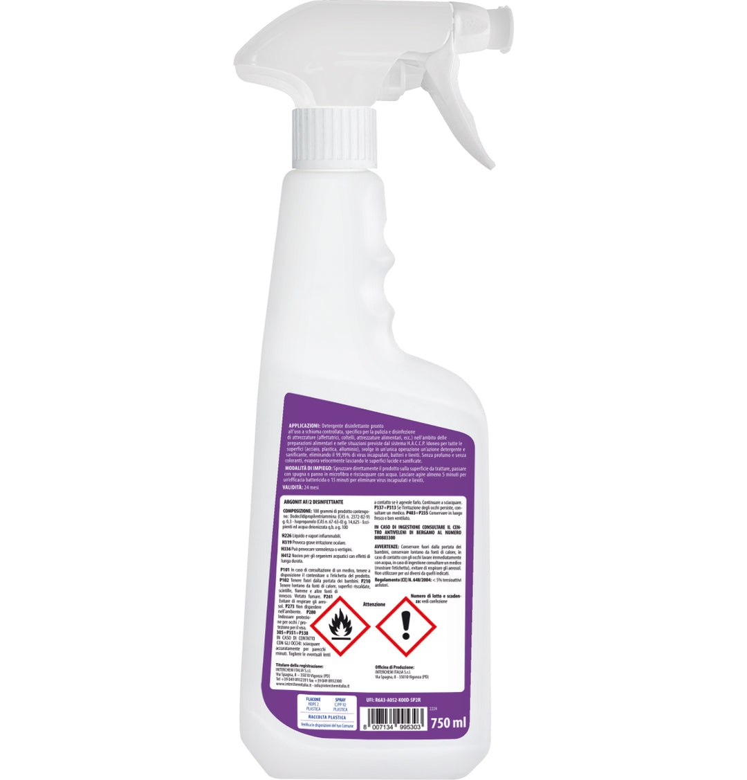 Argonit AF/2 – Detergente Disinfettante Inodore per Superfici e Attrezzature | Presidio Medico Chirurgico