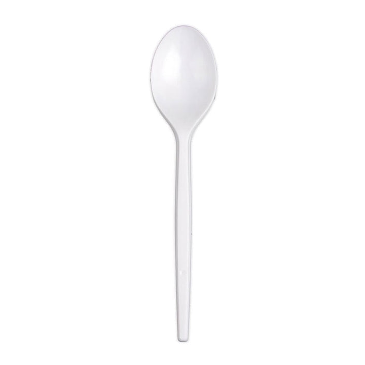 50pz Cucchiaini Dessert bianchi in CPLA compostabile - 10,5cm
