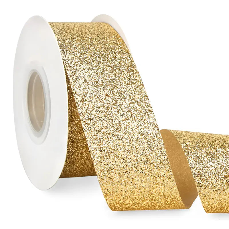 Nastri decorativi in lurex – verde, rosso, rame e oro – 25 metri x 3,8 cm