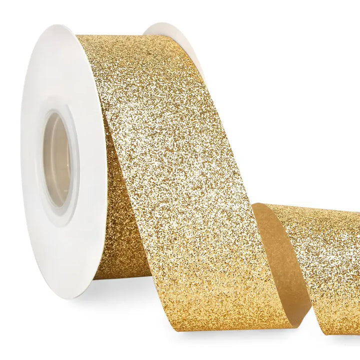 Nastri decorativi in lurex – verde, rosso, rame e oro – 25 metri x 3,8 cm