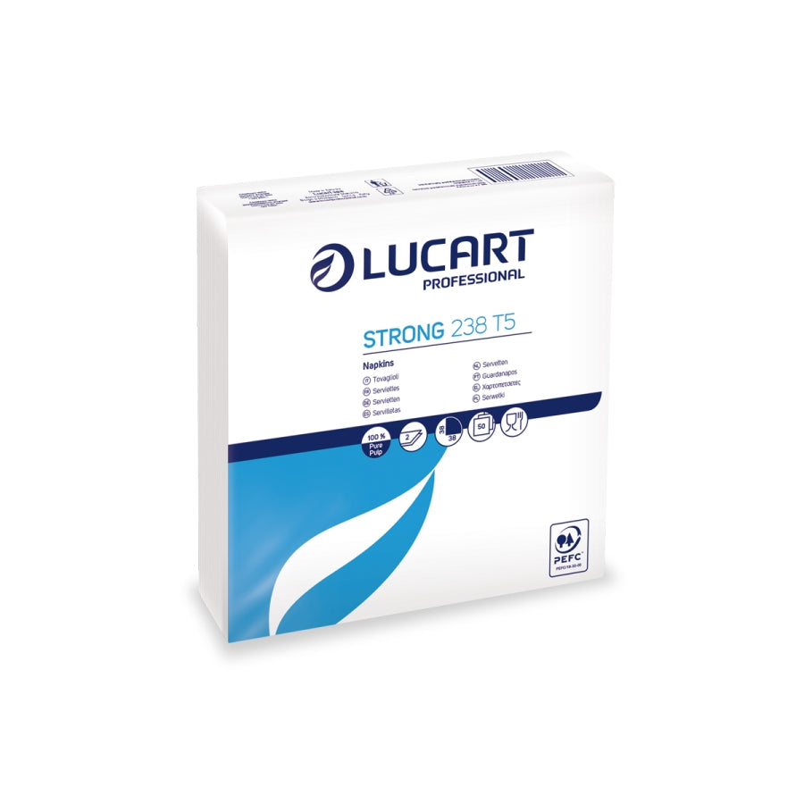 2400 Tovaglioli Strong 238 T5 Lucart Professional due veli 38x38cm - 832122
