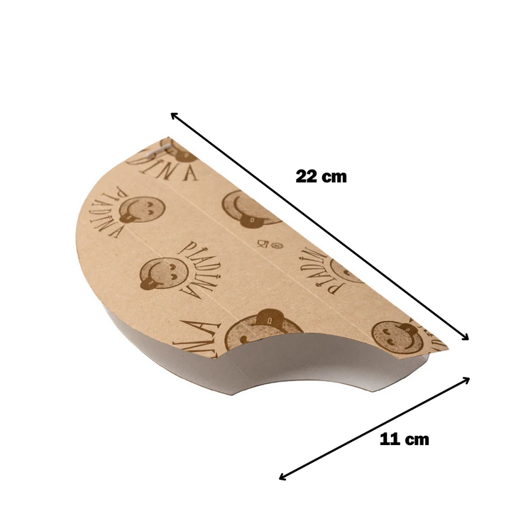 250 pezzi Porta Piadina e Crescione in carta 22x11cm