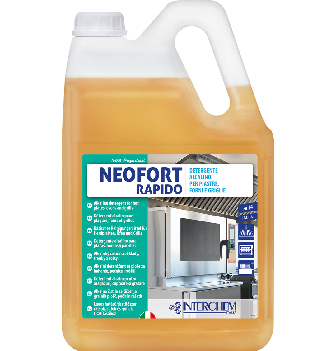 Detergente alcalino per piastre forni e griglie Neofort Rapido