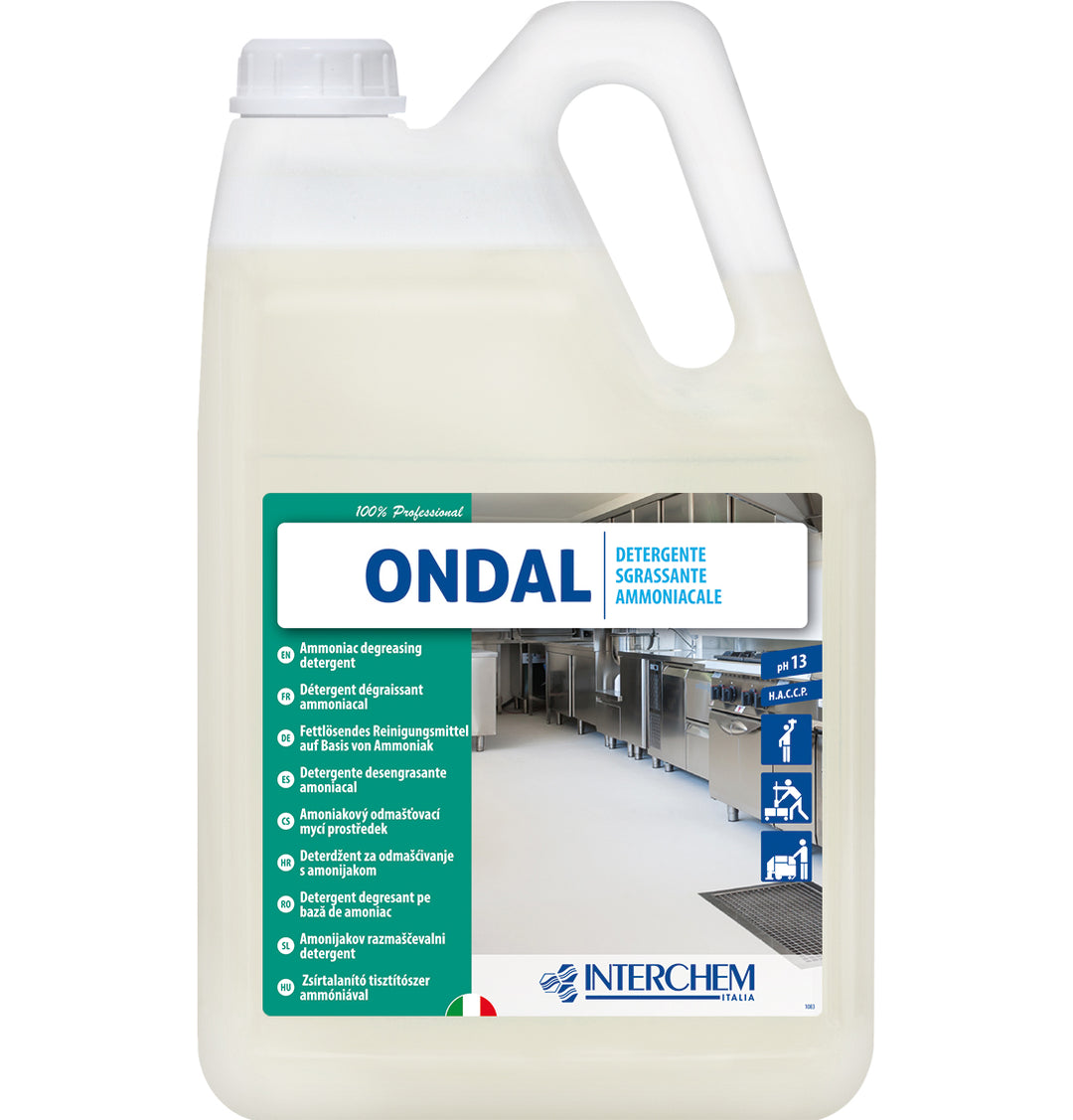ONDAL – Detergente Sgrassante Ammoniacale per Pavimenti e Superfici | HACCP