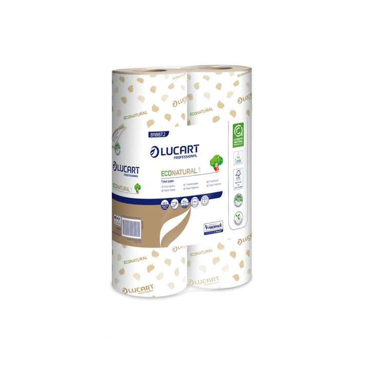 72pz Carta igienica fascettata Lucart Econatural1 100% fibre riciclate 2 veli - 811887J