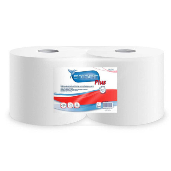 2 rotoli Bobine Asciugamani Asciugatutto Smart Plus – 2 Veli, 800 Strappi