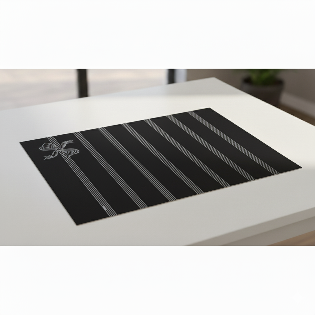 Tovagliette Natalizie in Carta Paglia 30x40 cm – Fantasia Fiocco – 1000 Pezzi