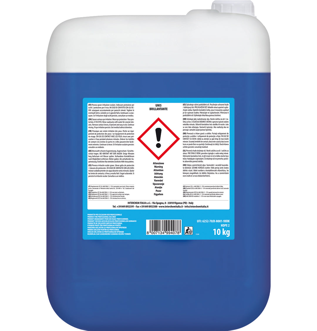 Additivo brillantante Interchem Energy professional per macchine lavastoviglie - 10kg