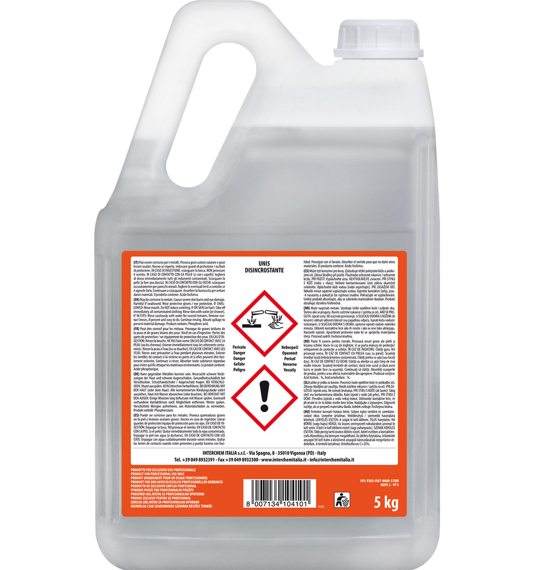 Detergente Uni5 Disincrostante rapido fortemente acido Interchem - 5Kg