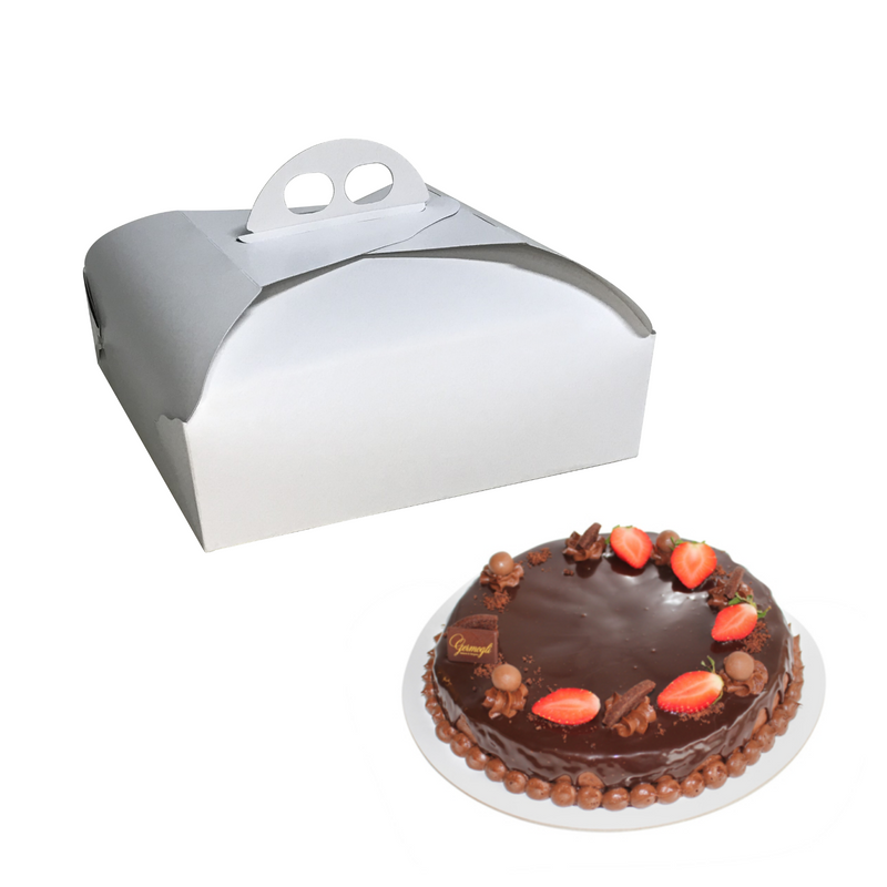 25pz Scatole porta Torta quadrate con manico – NaturalCart