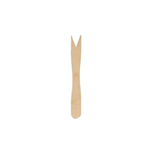 1000pz Forchettine in Legno a Due Punte 8,5cm