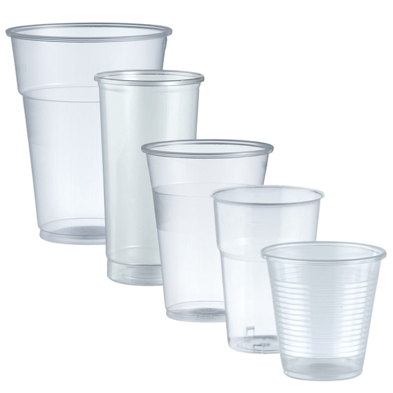 Bicchieri PP 100% riciclabili trasparenti e resistenti
