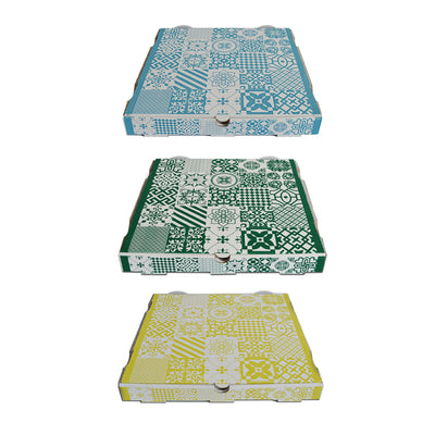100pz Scatole Pizza in cartone rigido modello Americano 33x33cm h3,5