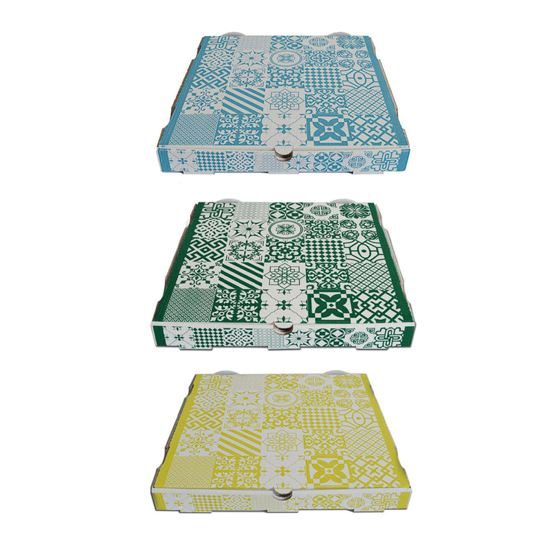 100pz Scatole Pizza in cartone rigido modello Americano 33x33cm h3,5