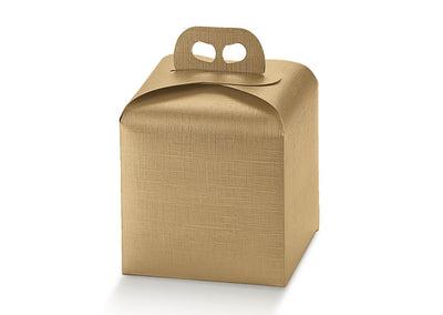 1pz Scatola porta panettone in cartone con maniglia Scotton 20x20cm h18cm