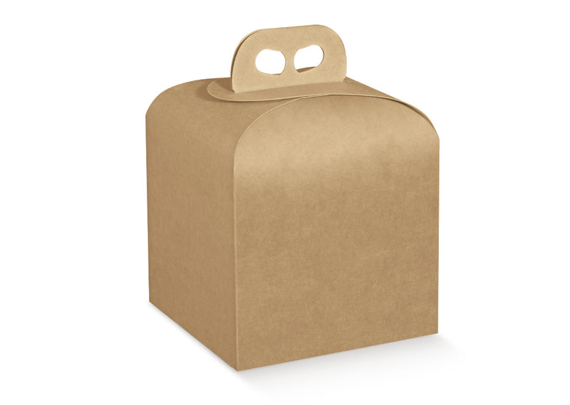 1pz Scatola porta panettone in cartone con maniglia Scotton 20x20cm h18cm