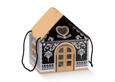 Scatola Panettone casetta decorata
