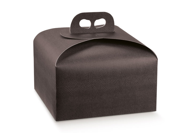Scatola panettone basso con maniglia Scotton 24,5x24,5cm h13cm - 1pz