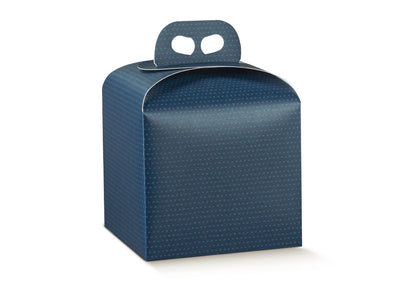 1pz Scatola porta panettone in cartone con maniglia Scotton 20x20cm h18cm