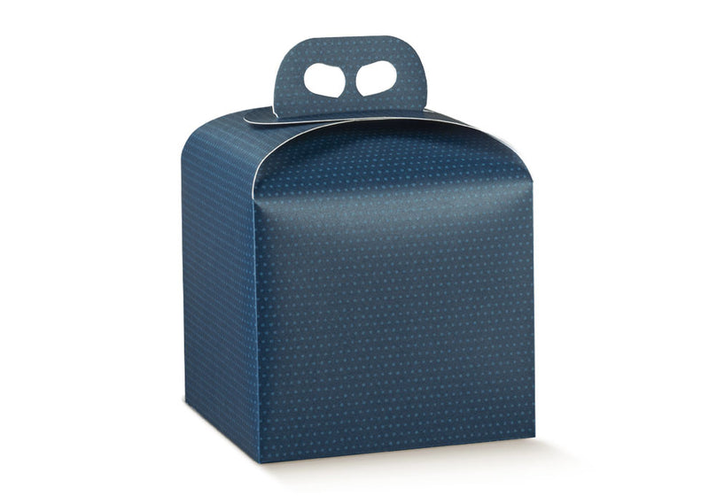 1pz Scatola porta panettone in cartone con maniglia Scotton 20x20cm h18cm