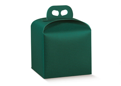 1pz Scatola porta panettone in cartone con maniglia Scotton 20x20cm h18cm