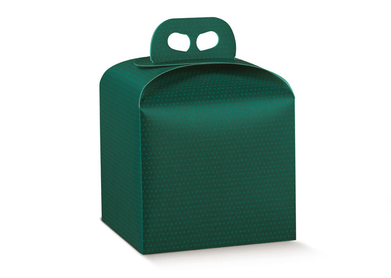 1pz Scatola porta panettone in cartone con maniglia Scotton 20x20cm h18cm