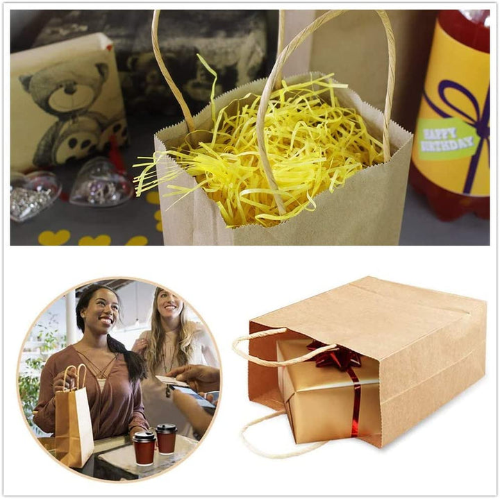 Sacchetti in Carta Kraft Avana con Manico Ritorto – Ideali per Piccoli Regali