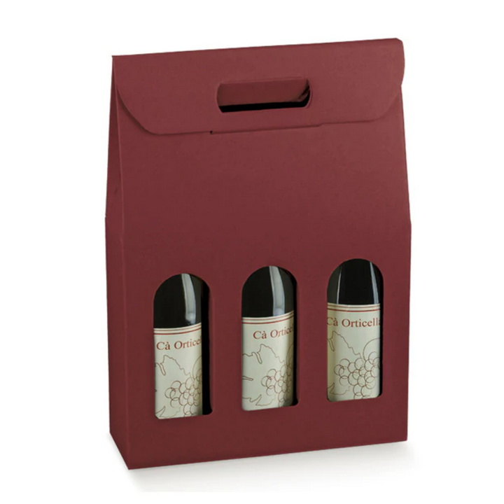 Scatola portabottiglie in cartoncino Bordeaux