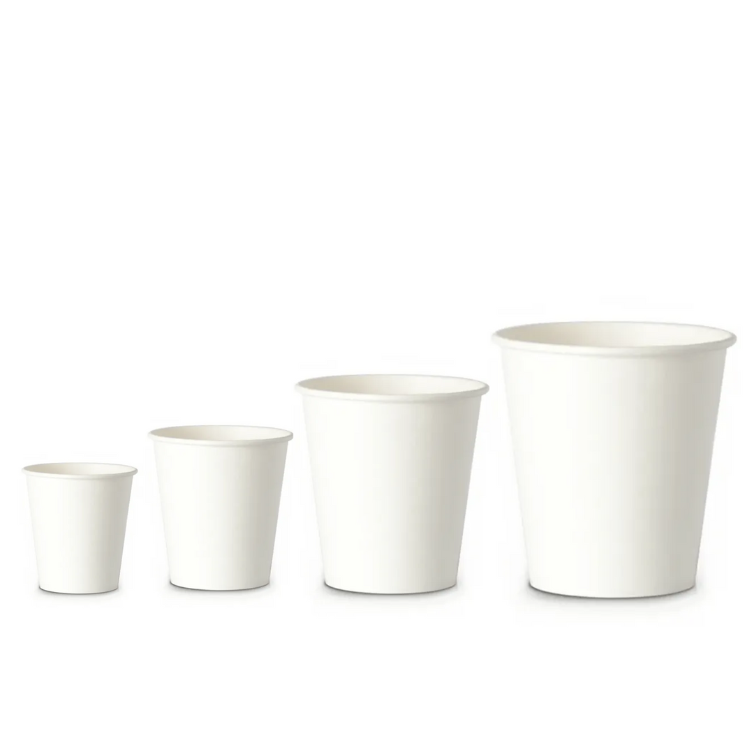 Bicchieri in Cartoncino Bianco per bevande calde e fredde – Eleganza e Sostenibilità per Ogni Occasione