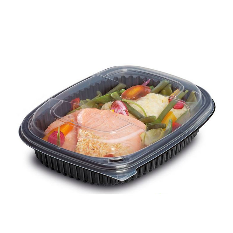 40pz Contenitori monouso per alimenti neri 100% riciclabili