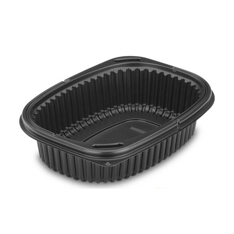 40pz Contenitori monouso per alimenti neri 100% riciclabili