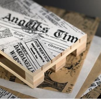 500pz Fogli di carta alimentare antigrasso effetto giornale