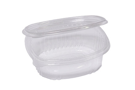 50pz Vaschette ovali Cuki Professional trasparenti per alimenti con coperchio incernierato