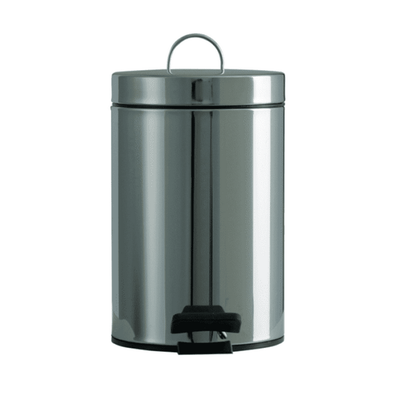 Pattumiera Bin Basic a pedale in acciaio inox brillante