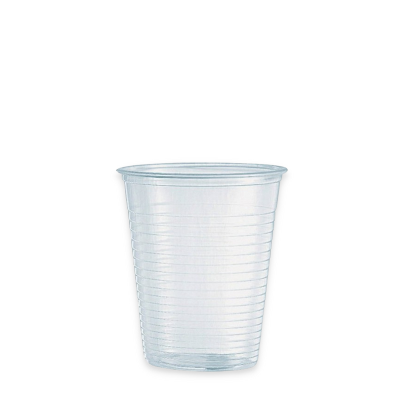 Stock di bicchieri biodegradabili riciclabili
