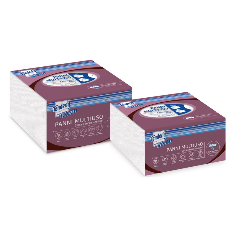 Panni multiuso Texicell carta a secco Tenderly professional 29x34cm - 40pz