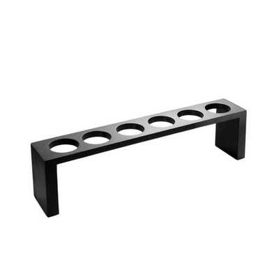 Porta coni legno di pino 6 fori Nero - 2pz