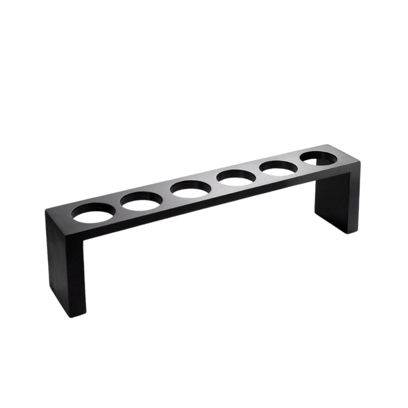 Porta coni legno di pino 6 fori Nero - 2pz