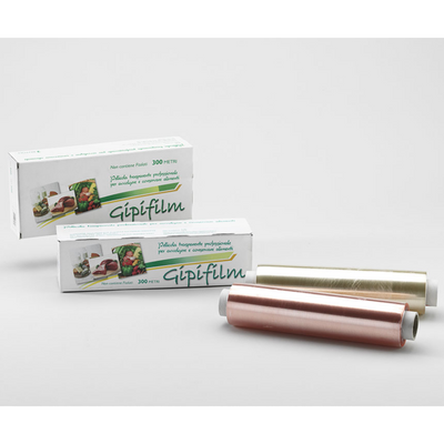 Pellicola per alimenti in PVC champagne trasparente Gipifilm 300mt
