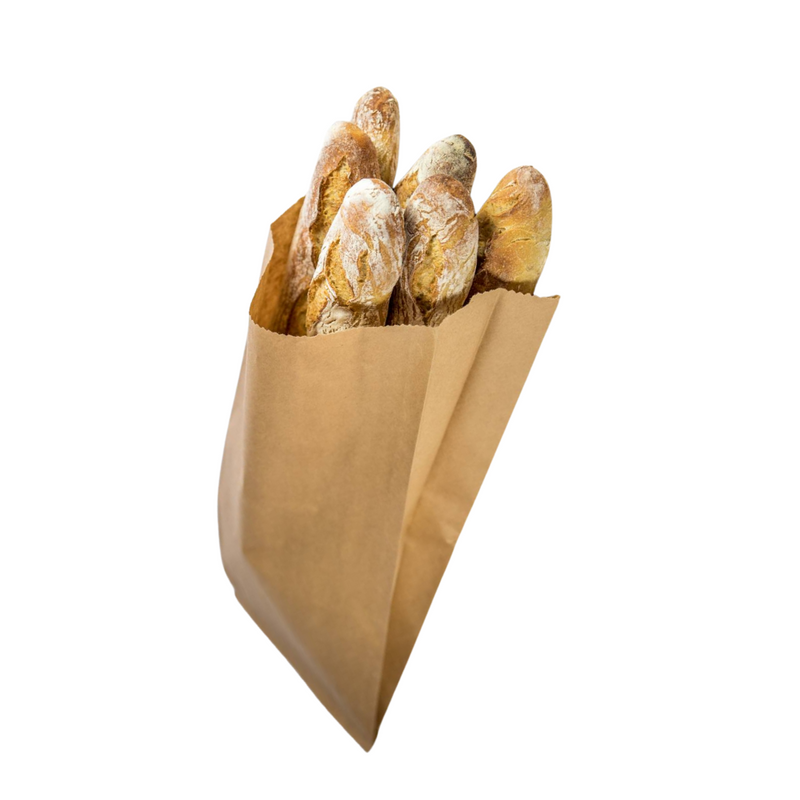 Sacchetti per pane, panini e baguette in carta kraft Avana