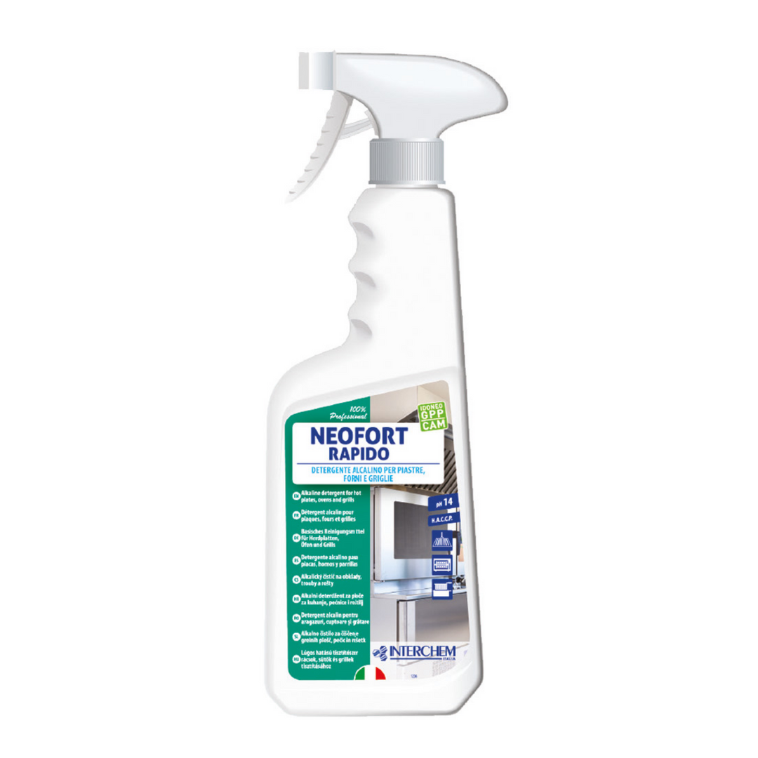 Detergente alcalino per piastre forni e griglie Neofort Rapido - 750ml