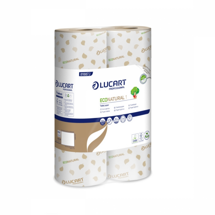 72pz Carta igienica fascettata Lucart Econatural1 100% fibre riciclate 2 veli - 811887J