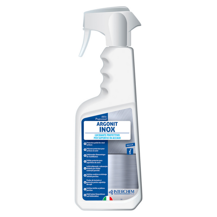 Lucidante protettivo per superfici in acciaio Argonit Inox Interchem - 750ml