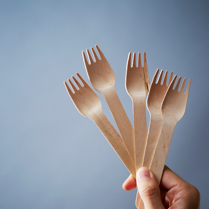 100 pezzi Forchette monouso in Legno di Betulla 16cm