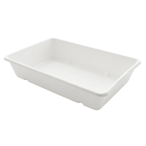 40pz Vaschette per alimenti in polpa di cellulosa 23x15,6