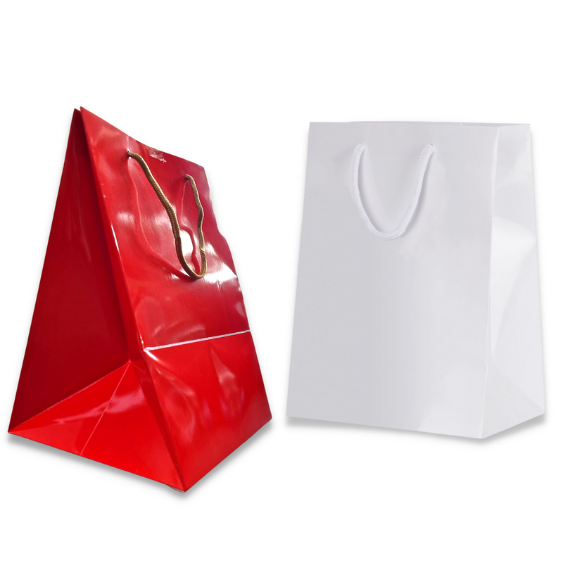 1pz Busta shopper Lusso in carta lucida 24x24 h36 cm