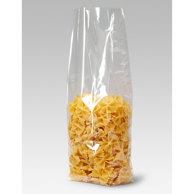 Sacchetti trasparenti per alimenti fondo carta quadro