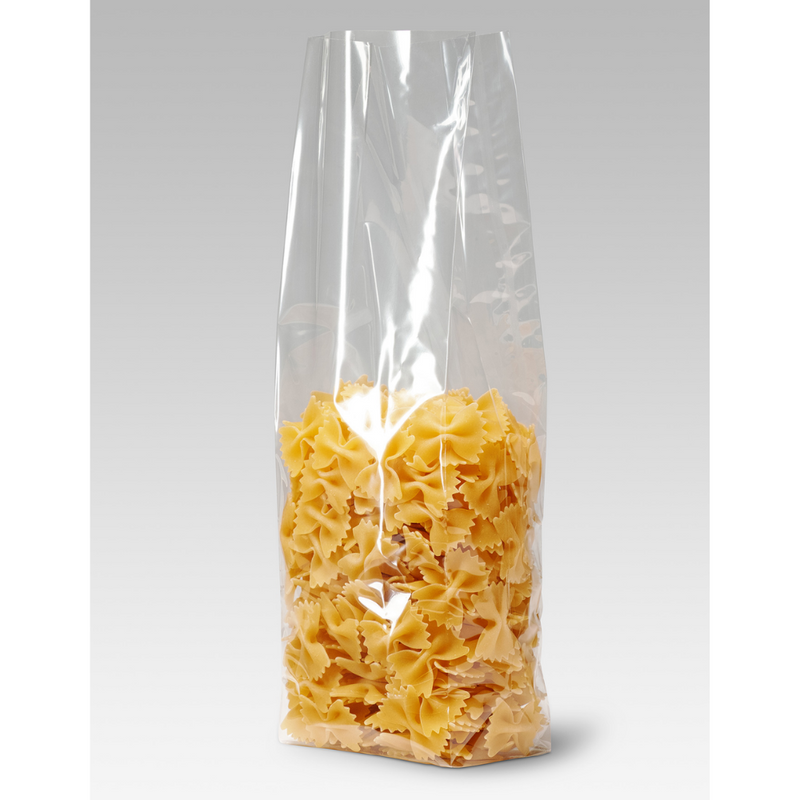 Sacchetti trasparenti per alimenti fondo carta quadro