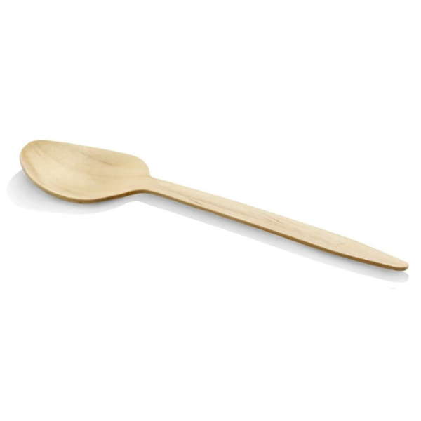 100pz Cucchiai monouso in Legno di Betulla 16cm